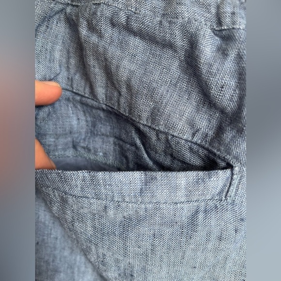 Charter Club Women's Linen Cropped Pull-On Pants Blue Ocean - Picture 12 of 12